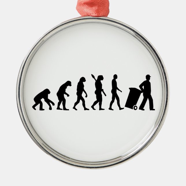 Evolution garbage man metal ornament (Front)