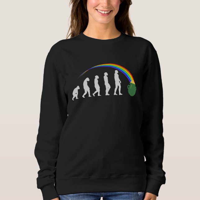 Evolution Gold Cauldron Rainbow St  Patricks Day Sweatshirt (Front)