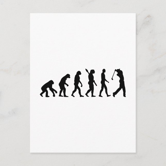 Evolution Golf Player Postcard (Front)