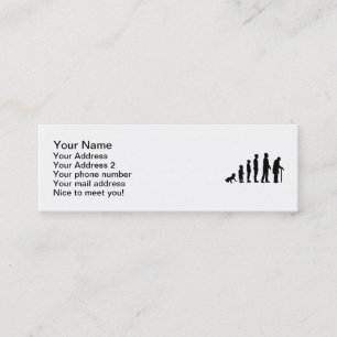 Evolution grandfather mini business card