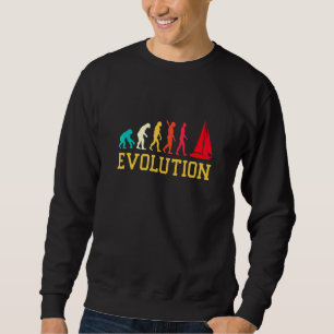 Evolution Graphic Sailboat Captain Sailing Sea Boa Sweatshirt