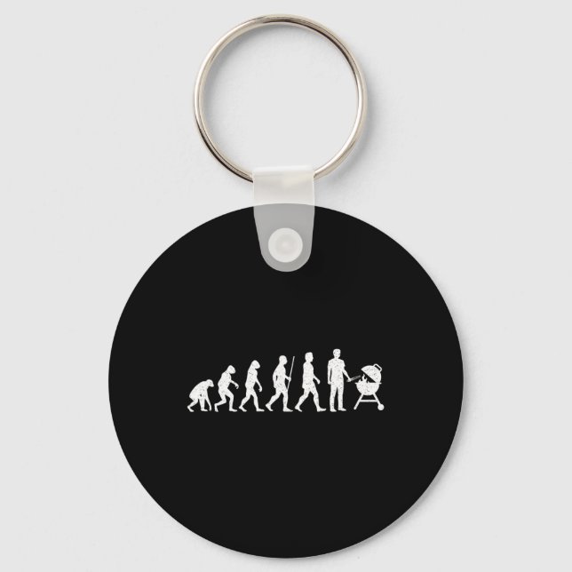 Evolution Grilling Funny Bbq Grill Rbecue  Keychain (Front)