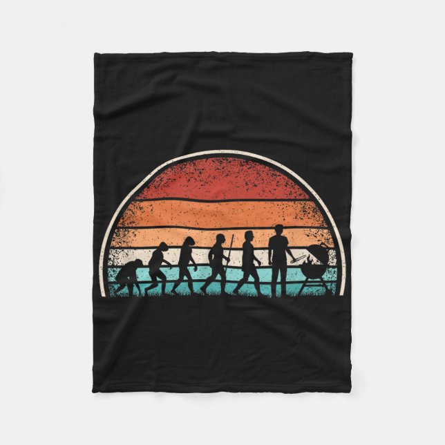Evolution Grilling Funny Bbq Retro Grill Barbecue  Fleece Blanket (Front)