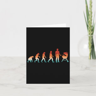 Evolution Grilling Funny Bbq Retro Grill Rbecue Card
