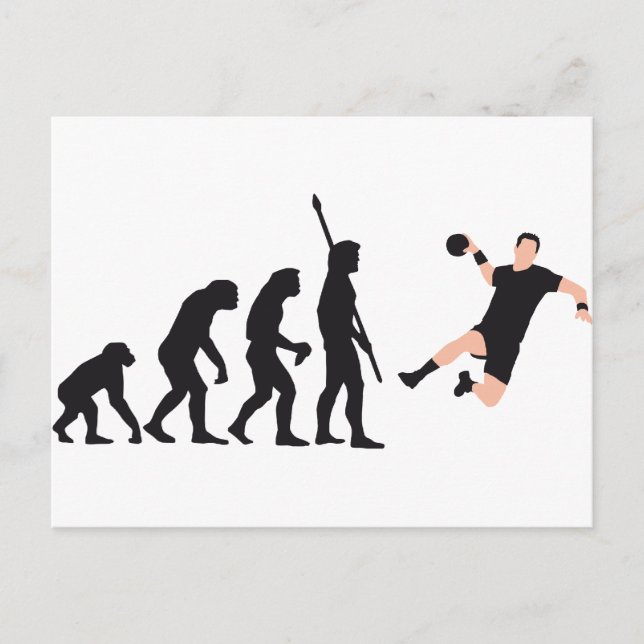 evolution handball postcard (Front)