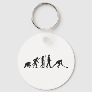 evolution hockey player keychain