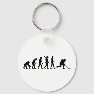 Evolution hockey player keychain