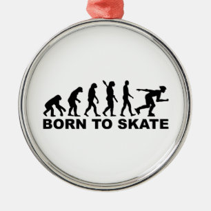Evolution Inline Skating Metal Ornament