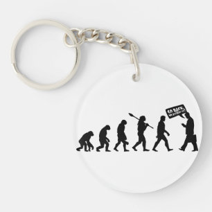 Evolution Irony Silhouette Keychain