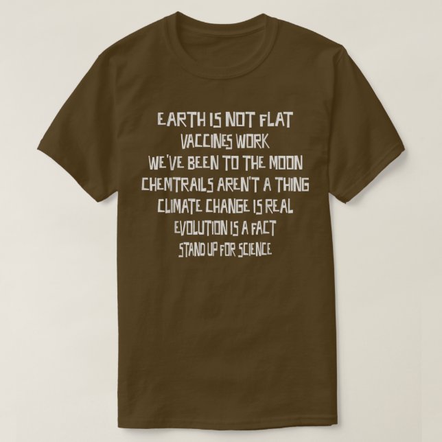 Evolution Is A Fact - Science Sarcastic Funny  T-Shirt (Design Front)