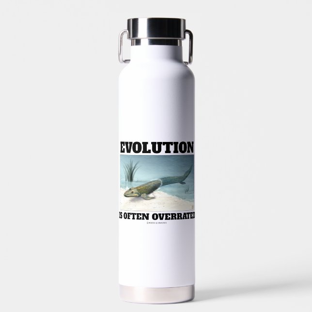 Evolution Is Often Overrated Fishapod Tiktaalik Water Bottle (Front)