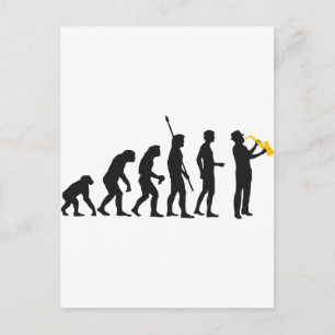 evolution jazz postcard