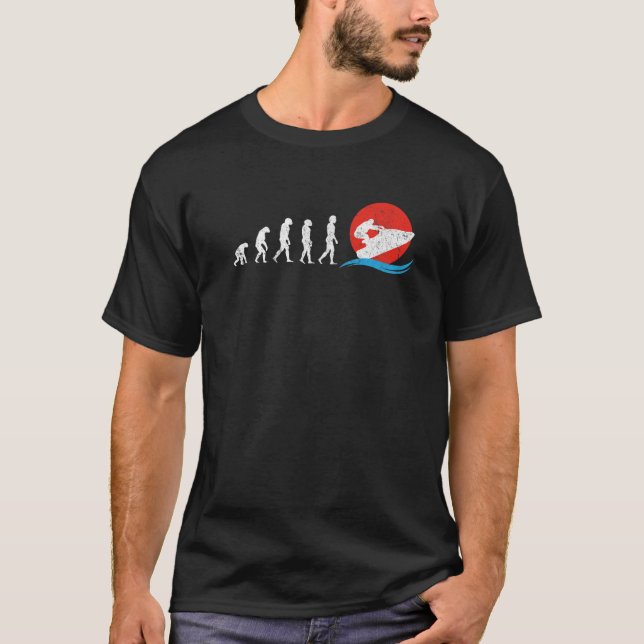 Evolution Jetski Rider I Water Sport I Jet Ski T-Shirt (Front)