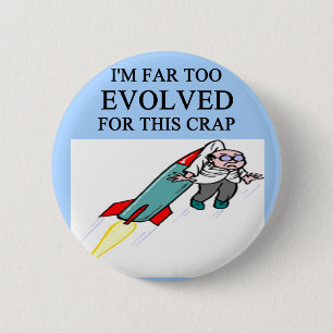 evolution joke 2 inch round button