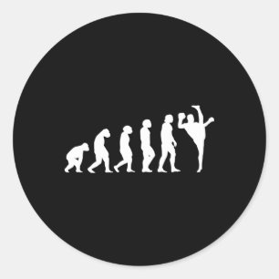 Evolution Kickboxing Kickboxer Classic Round Sticker