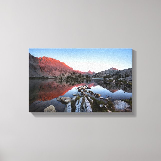 Evolution Lake Sunset Alpenglow - John Muir Trail Canvas Print (Front)