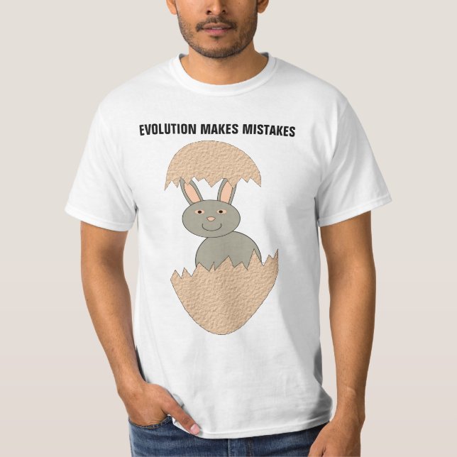 Evolution Makes Mistakes Funny Mens T Shirt (Front)