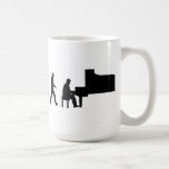 evolution man piano pianist music musician coffee mug<br><div class="desc">evolution man piano pianist music musician</div>