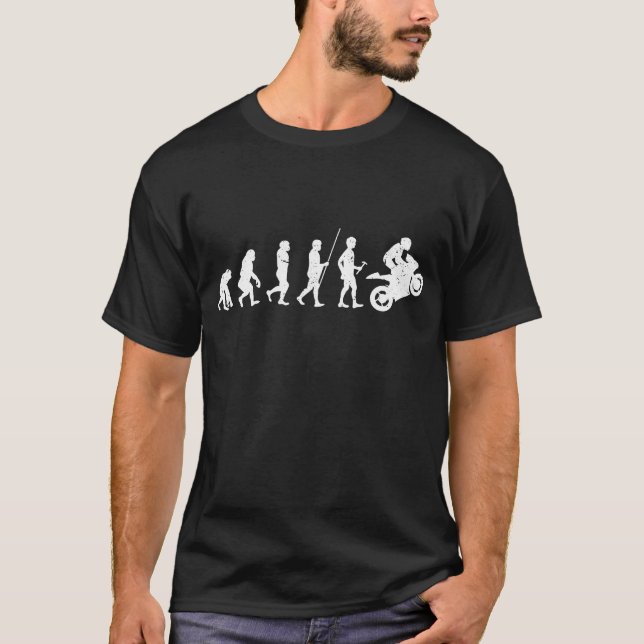 Evolution motocycliste avec T-shirt Wheelie (Devant)