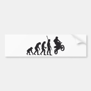 evolution motorbike bumper sticker