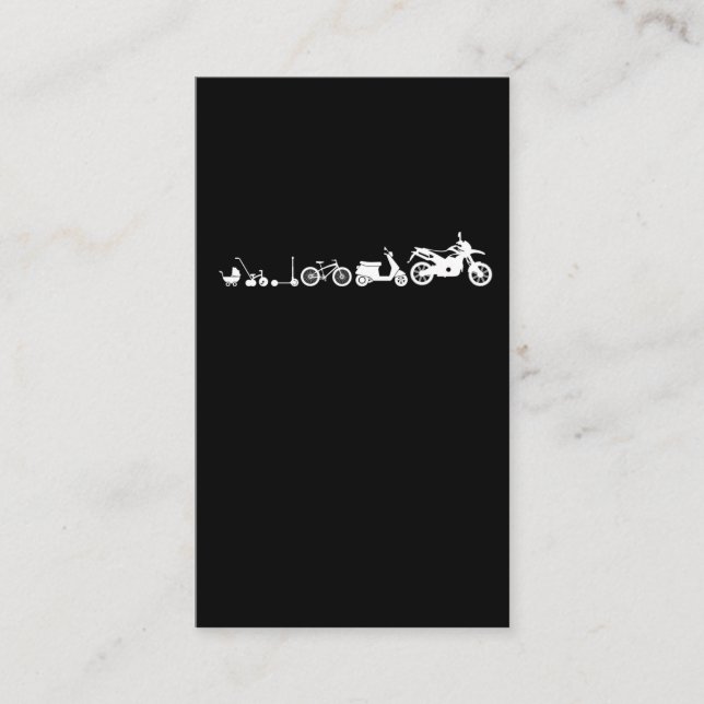 Evolution Motorcycle Goal Motorbiking Racer Business Card (Front)