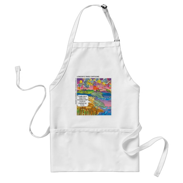 Evolution Not So Great Funny GiftsTees Collectable Standard Apron (Front)