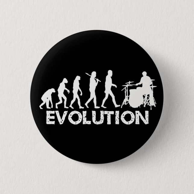 Evolution of a Drummer 2 Inch Round Button (Front)