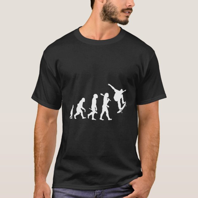 Evolution Of A Skateboarder Skateboard Kickflip Gi T-Shirt (Front)