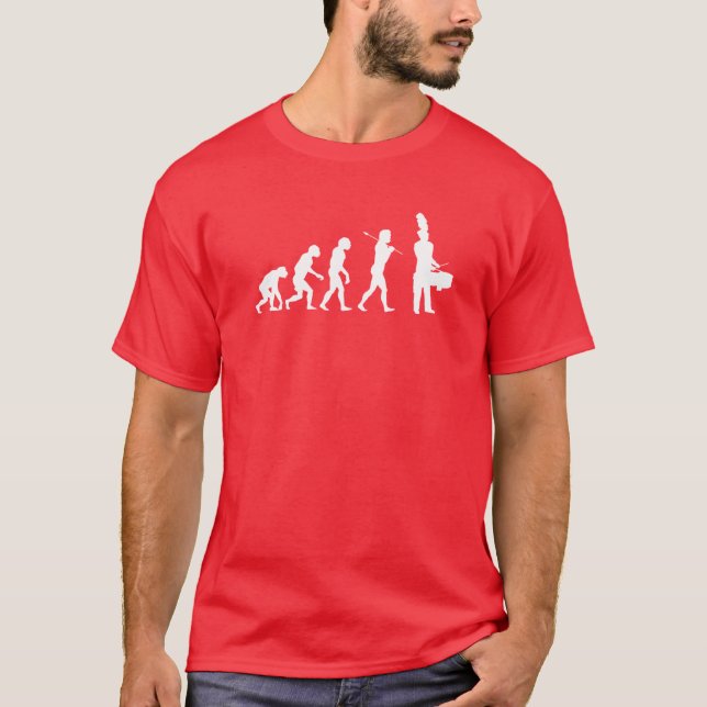 Evolution of a Tenor Drummer (dark colours) T-Shirt (Front)