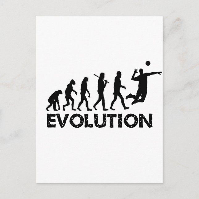 Evolution of a Volleyball Player Postcard (Front)
