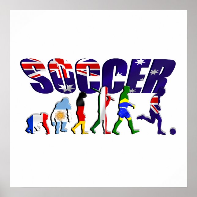 Evolution of Australian soccer Poster (Front)