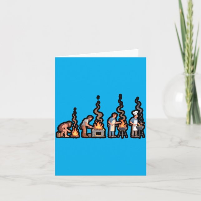 Evolution Of Bbq Grillmaster Design Card (Front)