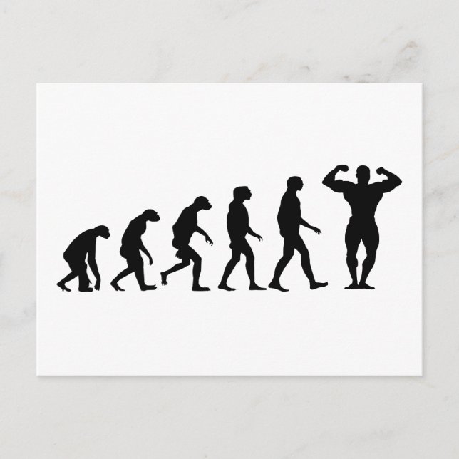 Evolution of Bodybuilding Postcard (Front)