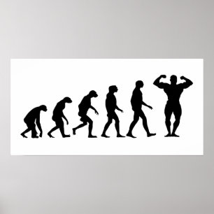 Evolution of Bodybuilding Poster