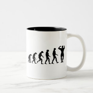 Evolution of Bodybuilding Two-Tone Coffee Mug