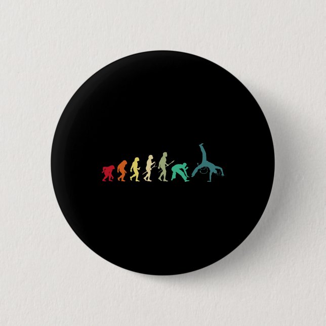 Evolution Of Capoeira - Brazilian Martial Arts Kic 2 Inch Round Button (Front)