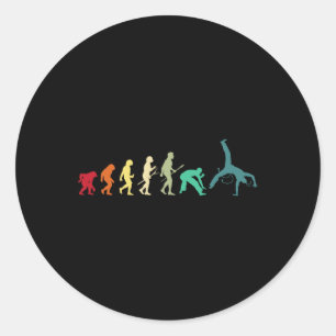 Evolution Of Capoeira - Brazilian Martial Arts Kic Classic Round Sticker
