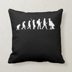 Evolution Of Cellist Funny Cello Lover Gift Throw Pillow