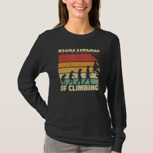 Evolution Of Climbing Bouldering Rock Climber Hike T-Shirt