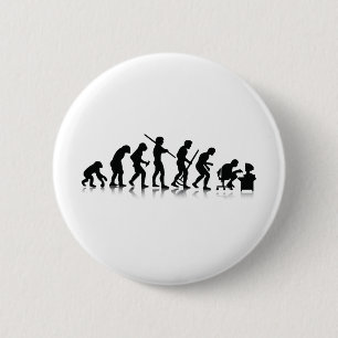 Evolution of Computer Addicts 2 Inch Round Button