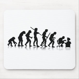 Evolution of Computer Addicts Mouse Pad
