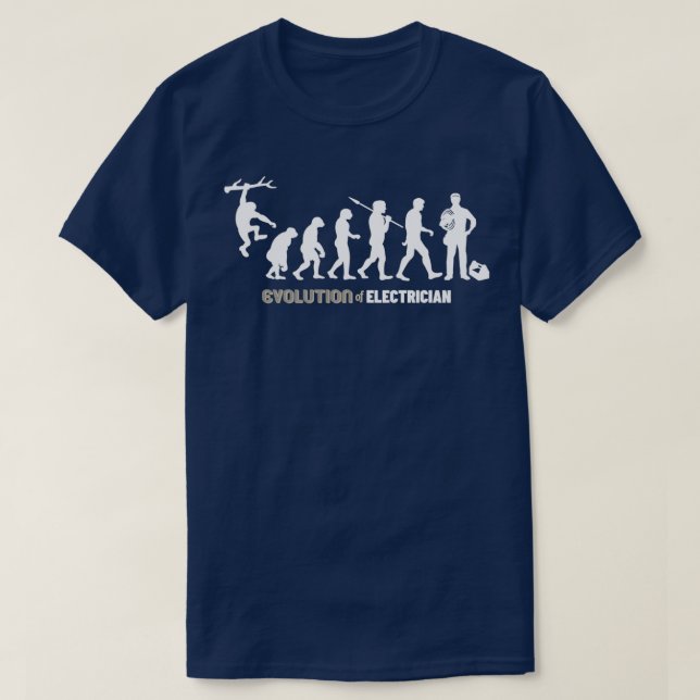 Evolution of Electrician  T-Shirt (Design Front)