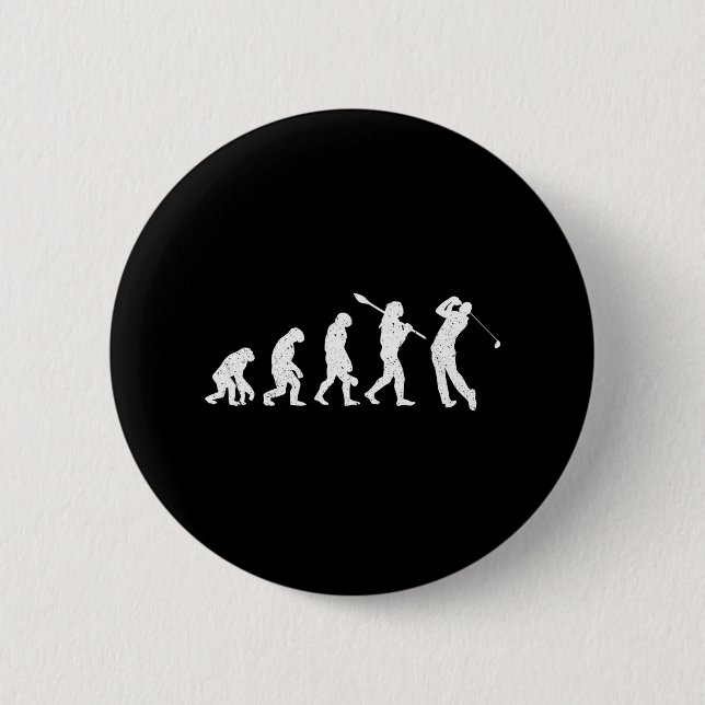 Evolution Of Golfer - Dad Grandpa Golfing Lover Go 2 Inch Round Button (Front)
