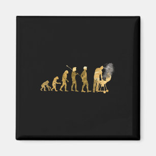 Evolution Of Grill Master Bbq Funny Grilling Famai Magnet