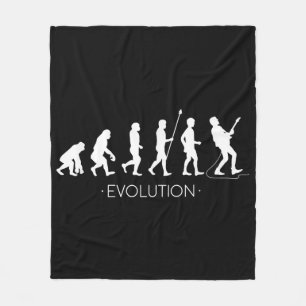 Evolution of Guitarist Shirt, Rock Music Guitar Fleece Blanket