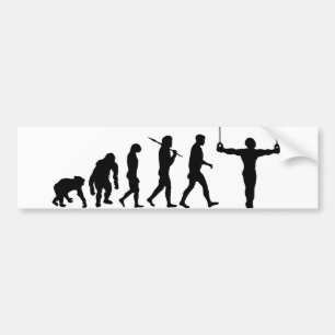 Evolution of Gymnastics Gymnasts gifts Bumper Sticker