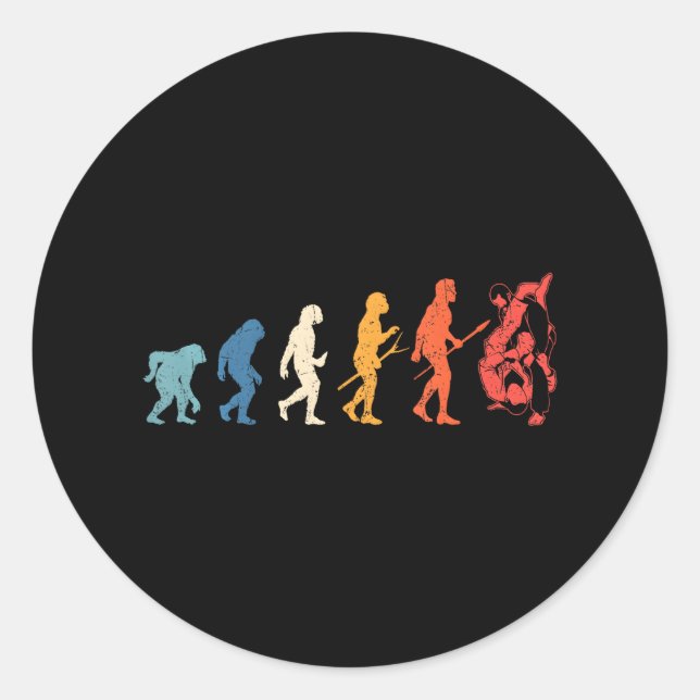 Evolution Of Judo Martial Arts Lover Judoka Classic Round Sticker (Front)