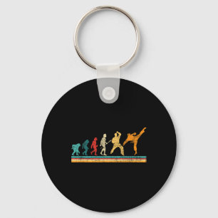 Evolution Of Karate - Martial Arts Coach Karateka Keychain