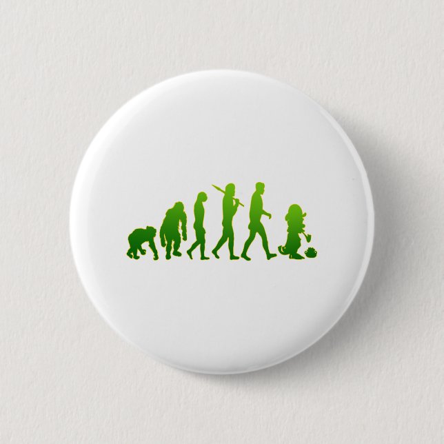 Evolution of leprechauns shirts & gifts 2 inch round button (Front)
