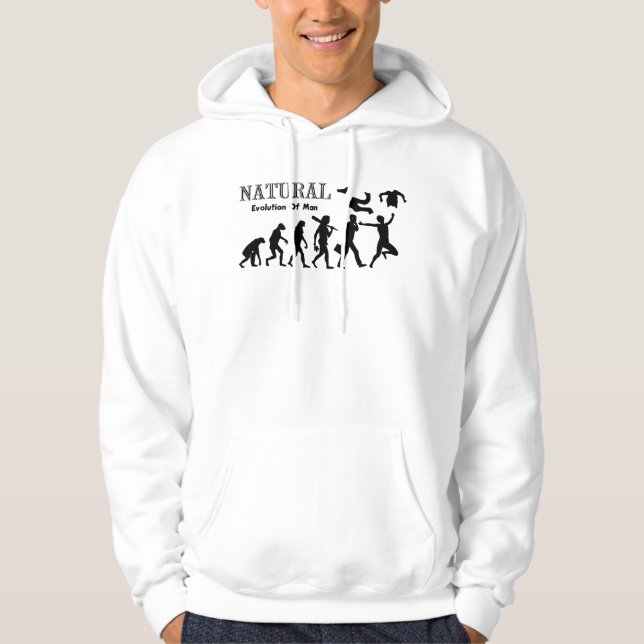Evolution Of Liberated Man (Naturist Man) Hoodie (Front)